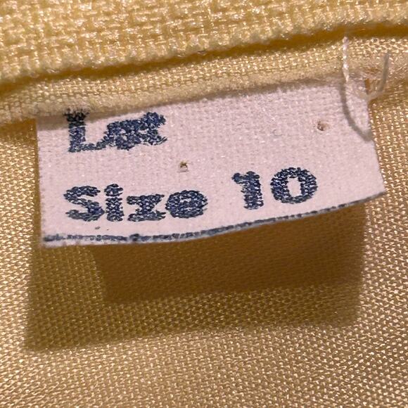 VTG 70s Princess Gown Carol Gowns by Mr. Walter, Yellow Organza Chiffon small - Picture 9 of 10